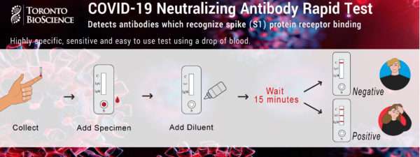 SARS-CoV-2 Neutralizing Antibody Rapid Test (Colloidal Gold Immunochromatography) [Box of 25 tests]